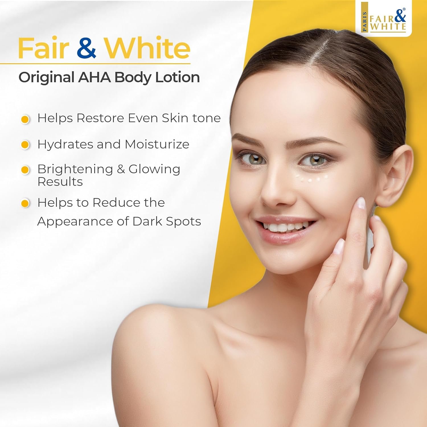 Fair & White Lotion Yellow 500ml (AHA) - Image 3