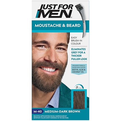 JFM-M40 Moustache Col Nat Med Dark Brown