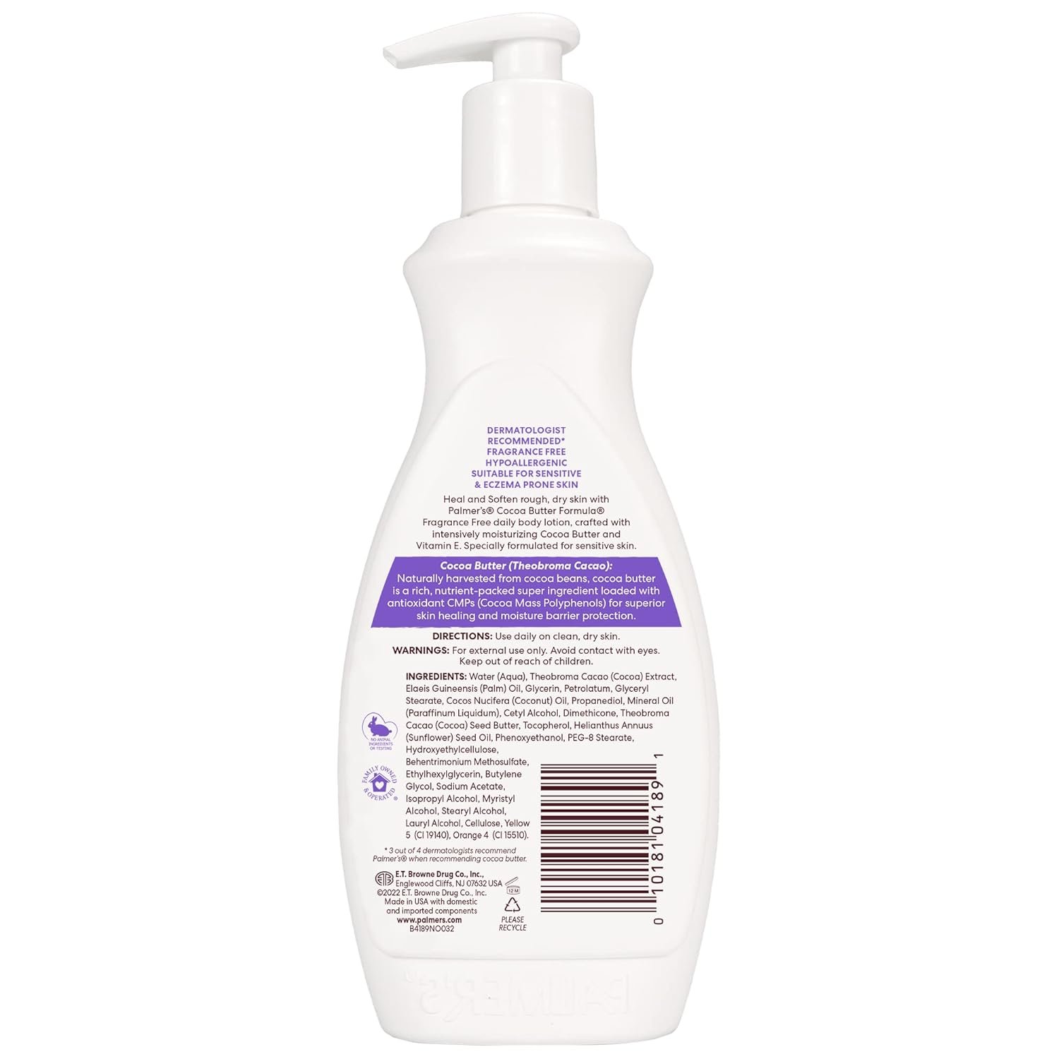 Palmers 4187-6NEU C/B Fragrance Free Lotion 250ml New Pack - Image 2